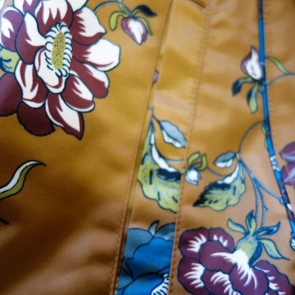 Dennis Basso Brown Printed Water-Resistant Zip Front Anorak Jacket with Hood L - Picture 3 of 8